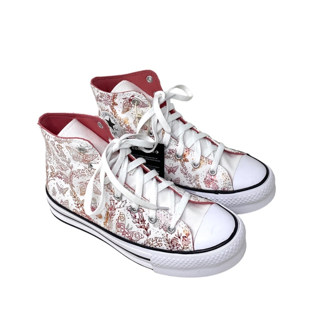 Converse CTAS EVA Lift Platform High White Kids Women's Canvas Sneakers A04187C - Picture 3 of 8